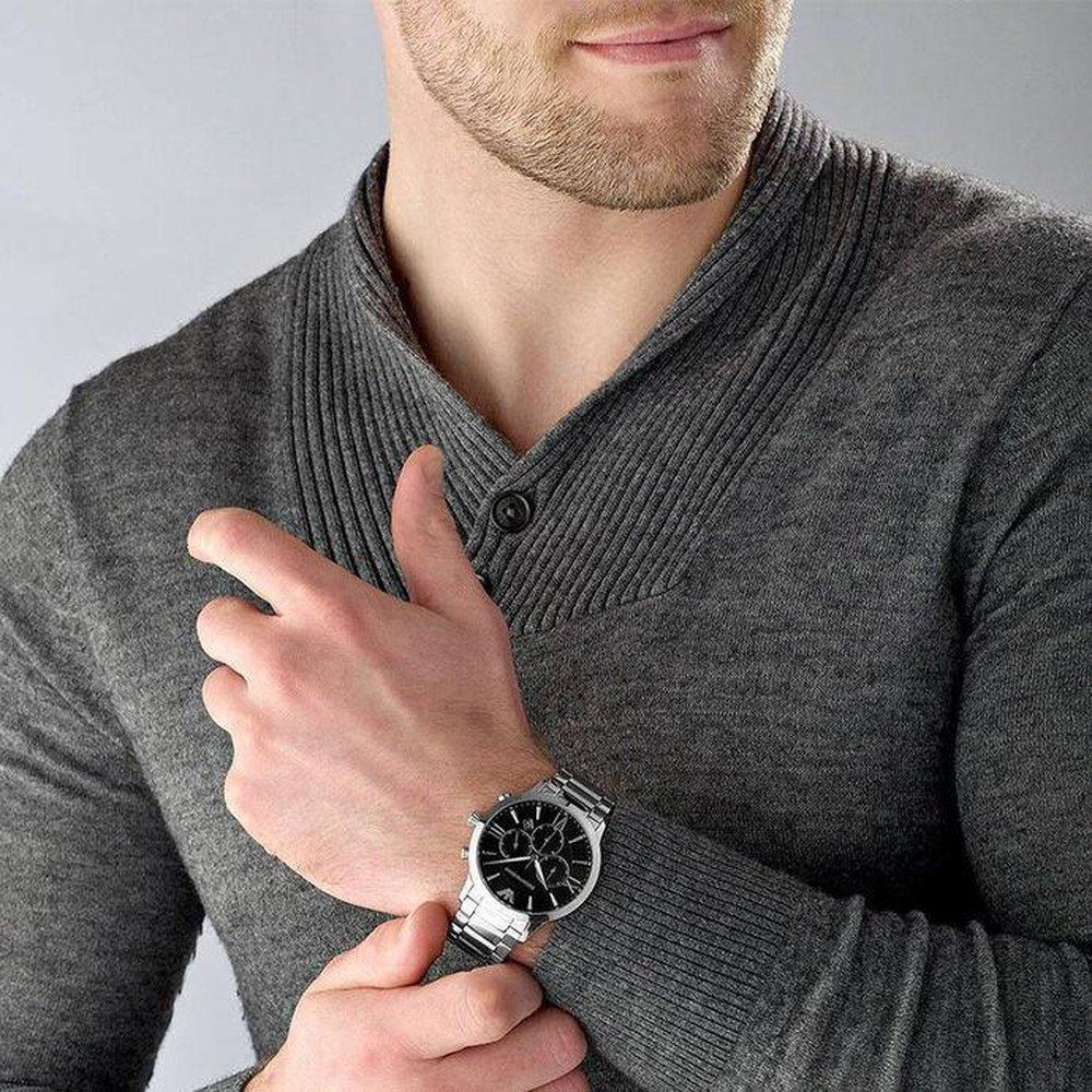 Emporio Armani AR11208 Giovanni Chronograph Quartz Black Dial Men's Watch