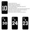 Cover for iPhone 15 14 Xiaomi Redmi Note 13 12 11 Pro Max X 8 7 9 XR Samsung Galaxy S24 S23 OPPO Huawei Number Football Baseball No 8 10 30 23 24 Case