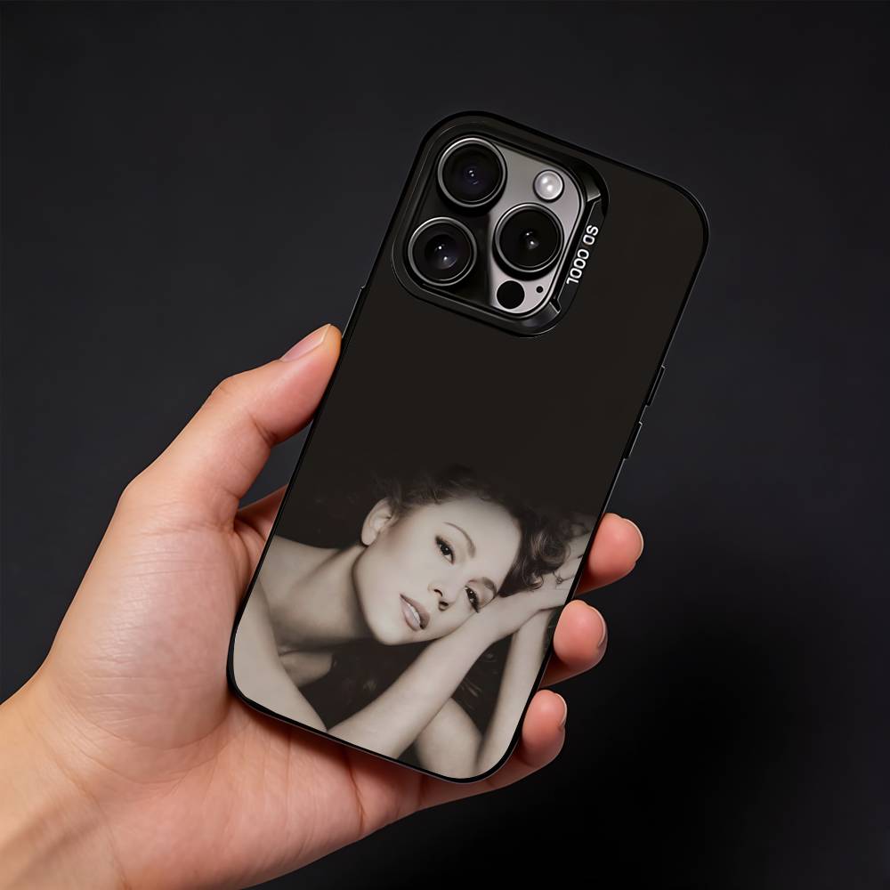 Singer M-Mariah Carey Phone Case For iPhone17, 16,15,14,13,12 Pro Max Black Candy Matte Shockproof Cover