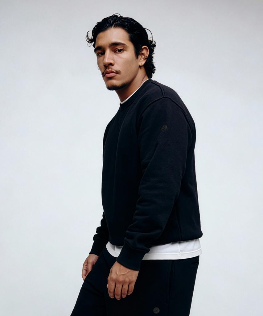 SPERRY Men'S Round Sweatshirt_Black [Sprm_0002]