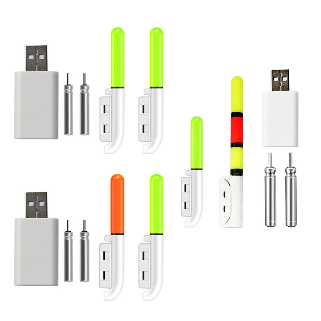 Рыболовные светящиеся палочки с аккумулятором и зарядным устройством Светодиодная ночная удочка для рыбалки Водонепроницаемая светящаяся лампа