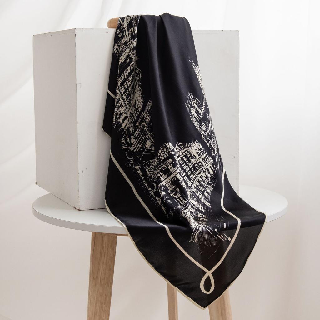 Шелковый шарф из тутового шелка для свекрови и подарок для старших Тонкий солнцезащитный женский квадратный шарф Элегантный и универсальный