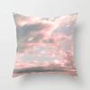 Pink Sky Cloud Peach Leather Velvet Pillowcase Sofa Office Pillow Cushion Cover