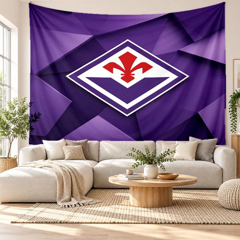 Fiorentina FC Wall Tapestry, Soft Fabric Wall Hanging, Decorative Backdrop For Bedroom Home Wall Art
