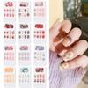 24Pcs False Nail Tips with File and Double Side AdhesiveTape Sticker Press On Nails Manicure Tool