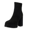 Women High Heels Platform Ankle Boots Winter Suede Elegant Office Shoes 2025 Trend Goth Chelsea Chunky Shoes Fashion Botas Mujer
