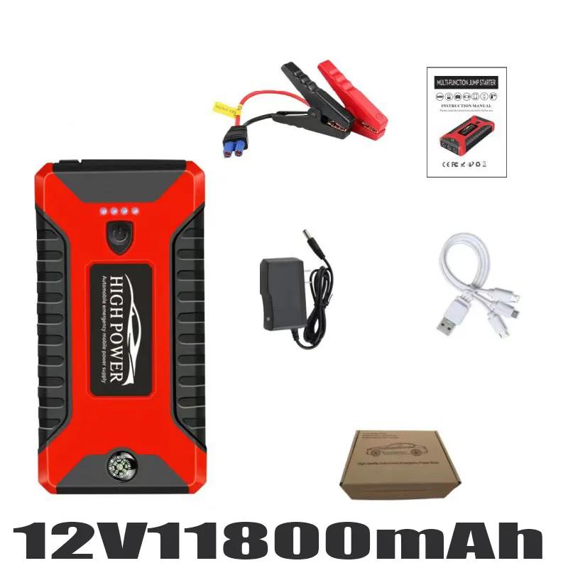 12В 98000 мАч Автомобильный пуско-зарядное устройство, Портативный Power Bank и Аварийный бустер для транспортных средств, Автомобильный зарядно-пусковое устройство с функцией запуска