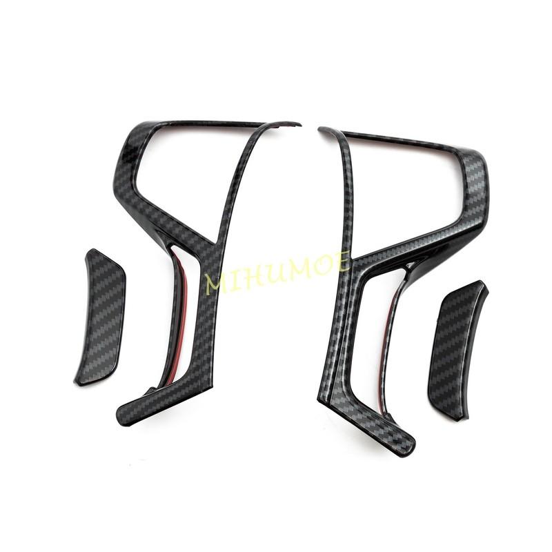 Carbon Fiber Car Steering Wheel Button Frame Trim For - Mitsubishi Pajero Sport Montero Sport L200 Triton