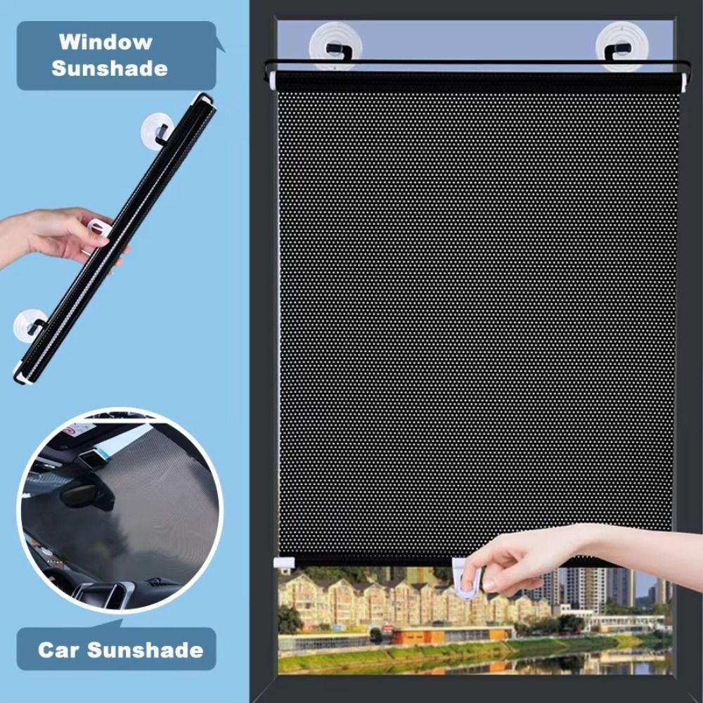 No Drill Blackout Roller Blind With Suction Cup Black Out Blinds Curtains Blackout Shades  Home