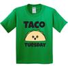 Inktastic Кавайная футболка для подростков 'Taco Tuesday' Харадзюку Японская еда Милая футболка Детская