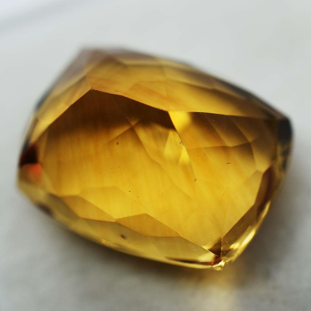 Natural Yellow Sapphire Loose Gemstone Ceylon 8.66 ct Dark Cushion Cut September Birthday Birthstone