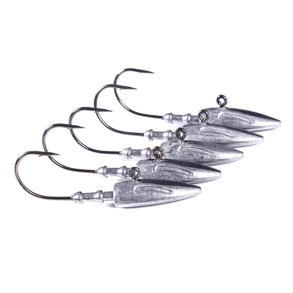 Jighead Fishhooks 7g 10g 15g 21g 28g 35g Worm Fishing Lure Hook Soft Lure Lead Jig Head Artificial Bait Fishing Tackle