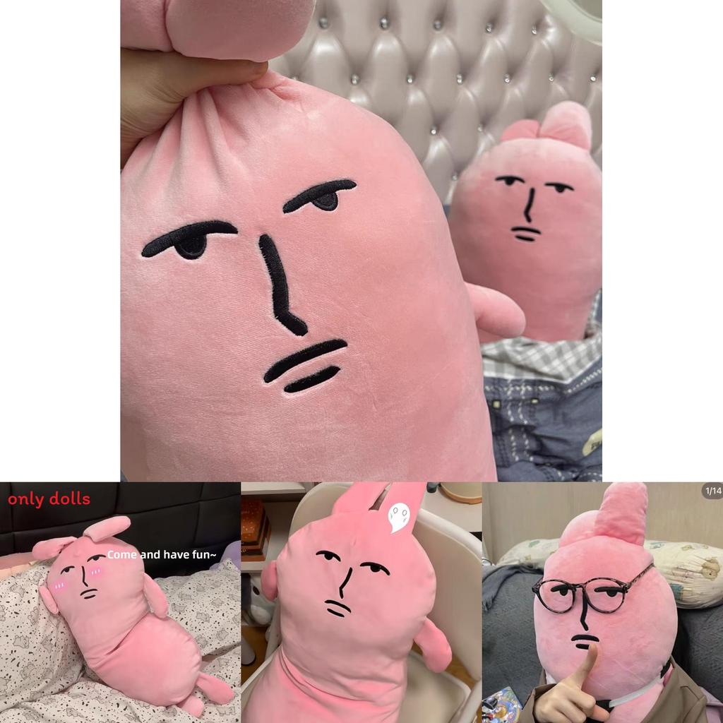 Pink Rabbit Support Pillow For Adults With Plush Soft Material For Sleep And Relaxation