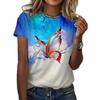 Summer Fashion Blouse Women's Tshirts 3d Print Butterfly Theme T Shirt Casual Short Sleeve Top Basic Oversized Female Clothing