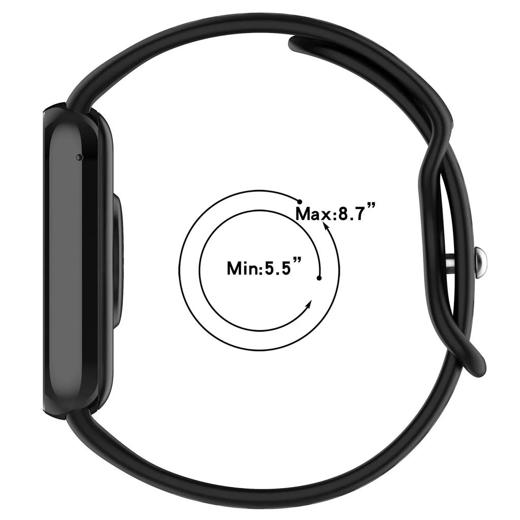 Классический силиконовый дышащий ремешок для Redmi Watch 4 для Xiaomi Band 8 Pro сменный браслет ремень мягкий TPU Watch4 ремешок для часов браслет