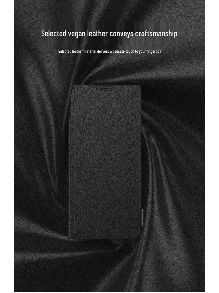 Кожаный чехол-книжка для Samsung Z Fold7: Модный встроенный защитный чехол
