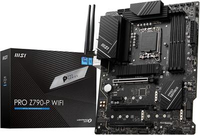 MSI Материнская плата PRO WIFI DDR5 совместима с процессором поколения ATX Expansion Heatsink Shield Frozr Intel MB5917 Z790-P 14th/13th/12th (LGA1700) M.2