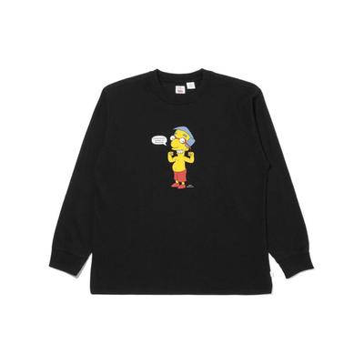Толстовка мужская Levis X The Simpsons с мультяшным принтом, с круглым вырезом, с длинным рукавом, черная A2057-0000