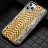 100% Genuine Python Leather Phone Case For iPhone 16 14 15 Pro Max Plus 15Pro 16Pro 16 ProMAX Luxury Shockproof Back Cover
