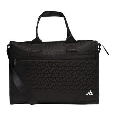 adidas Логотип Большая вместимость Застежка-молния Переработанный полиэстер Плечевая сумка-кроссбоди Сумка-тоут Унисекс Сумка-тоут Черный Белый IS6557