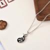 Инь Ян подарок на день Святого Валентина кулон колье пара кулон Тай Чи ожерелье ключицы ожерелье