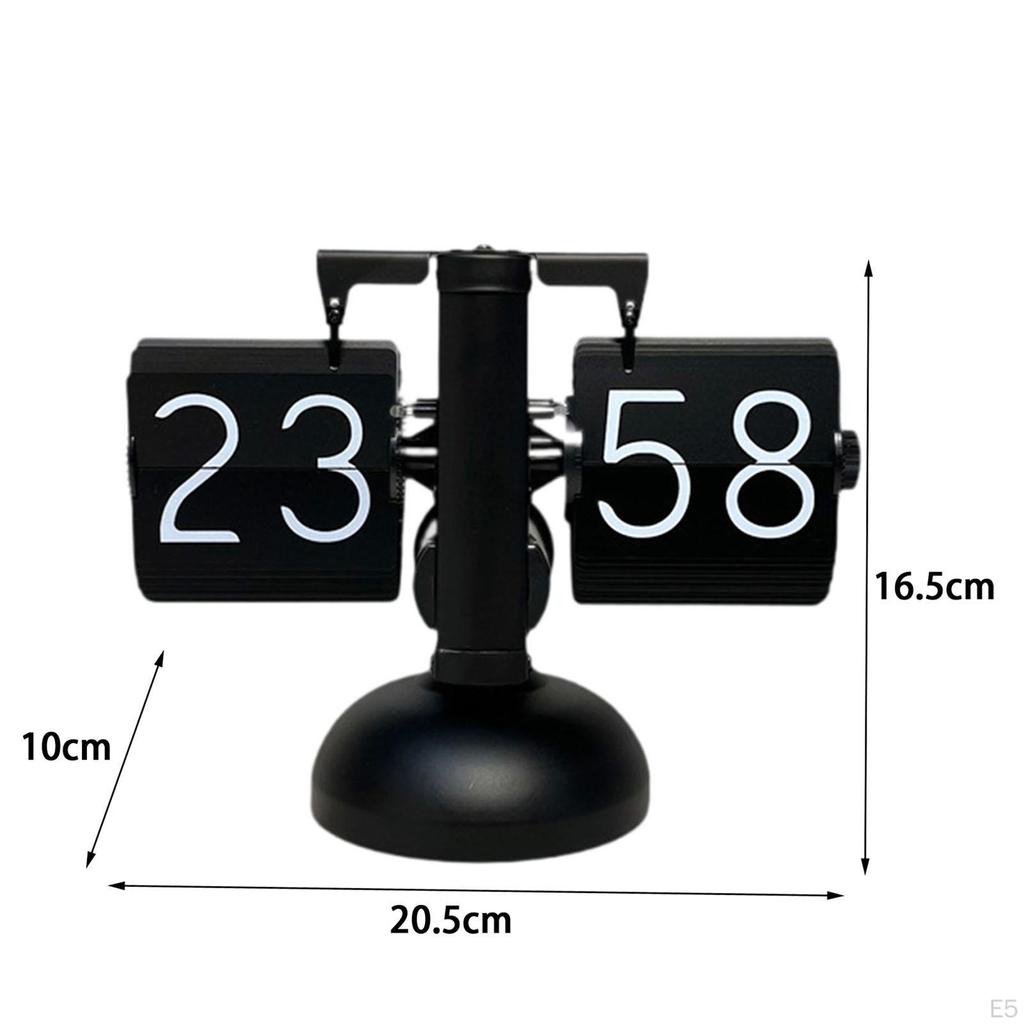 Automatic Page Turning Clock Flip Retro Digital Desk for Living Room