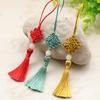 New Year Red Chinese Knot Tassel Fringe Key Chain Hanger Clutch Bag Pendant Women's Cheongpao Hanfu Hat DIY Decoration