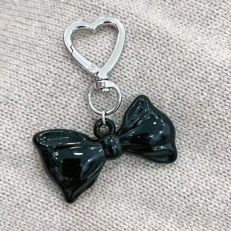 Простой темпераментный красный бант сердце акриловый брелок кулон для женщин девочек универсальный рюкзак украшения аксессуары подарки