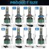 2Pcs H1 H4 H7 LED Canbus H8 H11 9005 HB3 9006 HB4 9012 Hir2 H3 CSP Diode Turbo Led Headlight Bulbs Kit 120W 60000LM 12V 24V 6500K Auto Headlamp