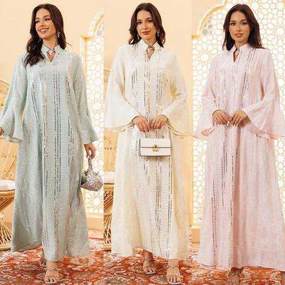 Элегантное мусульманское женское платье с вышивкой пайетками - Длинное платье в ближневосточном стиле