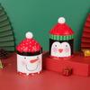 Santa Claus/Snowman/Penguin Christmas Hat Storage Tin Snack Candy Packaing Box  Christmas Gifts