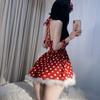 Сексуальное нижнее белье сексуальное чистое желание Цзяоцзяо Монро * новое платье в горошек фея необработанный край горловина пышная юбка