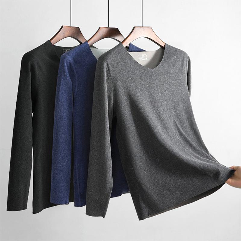 Мужской термобелье премиум-класса, ультрамягкий утепленный базовый слой с флисовой подкладкой, комплект из 2 шт., мужские термобелье, верх и штаны