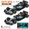 Ббураго 1:43 F1 Mercedes-AMG 2025 Гран-при Великобритании W16 #63 Джордж Расселл #12 Кими Антонелли Металлический Автомобиль Литая Модель Игрушка