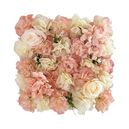 Artificial Rose Flower Wall Panel Wedding Bridal Baby Shower Party DIY Square 3D Floral Wall Backdrop Decoration Photography Adult Sex Wear