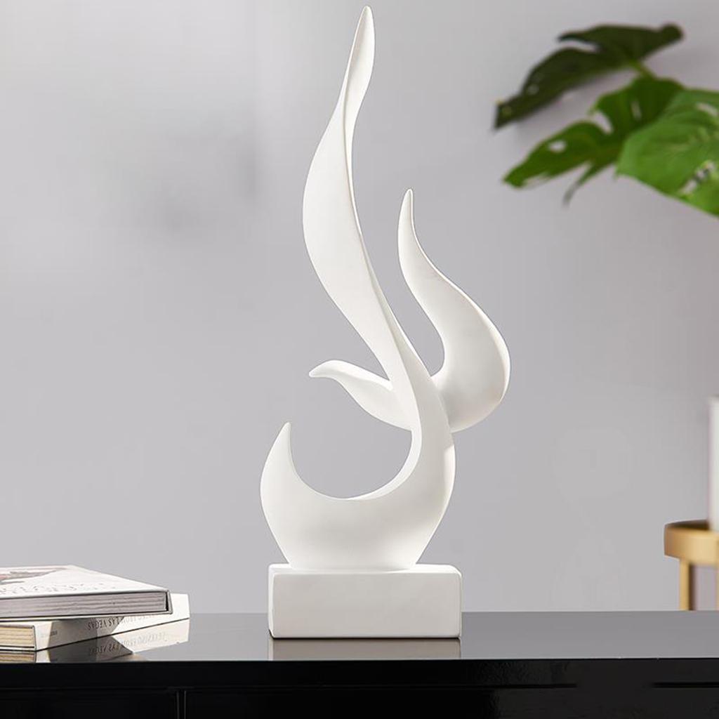 Modern Abstract Statues Sculpture Living Room Flame Shape Figurines Desk Decorations, Bookshelf