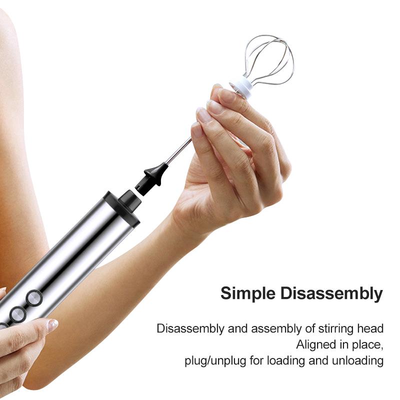 3 Modes Milk Fr Electric Handheld Cappuccino Maker Coffee Foamer Mini Portable Food Blender Kitchen Whisk Mixer For Coffee