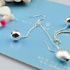 Серьги из стерлингового серебра 925 пробы, женские богемные матовые кулоны из бисера, очаровательные ювелирные изделия, неаллергические серьги, вечерние модные аксессуары