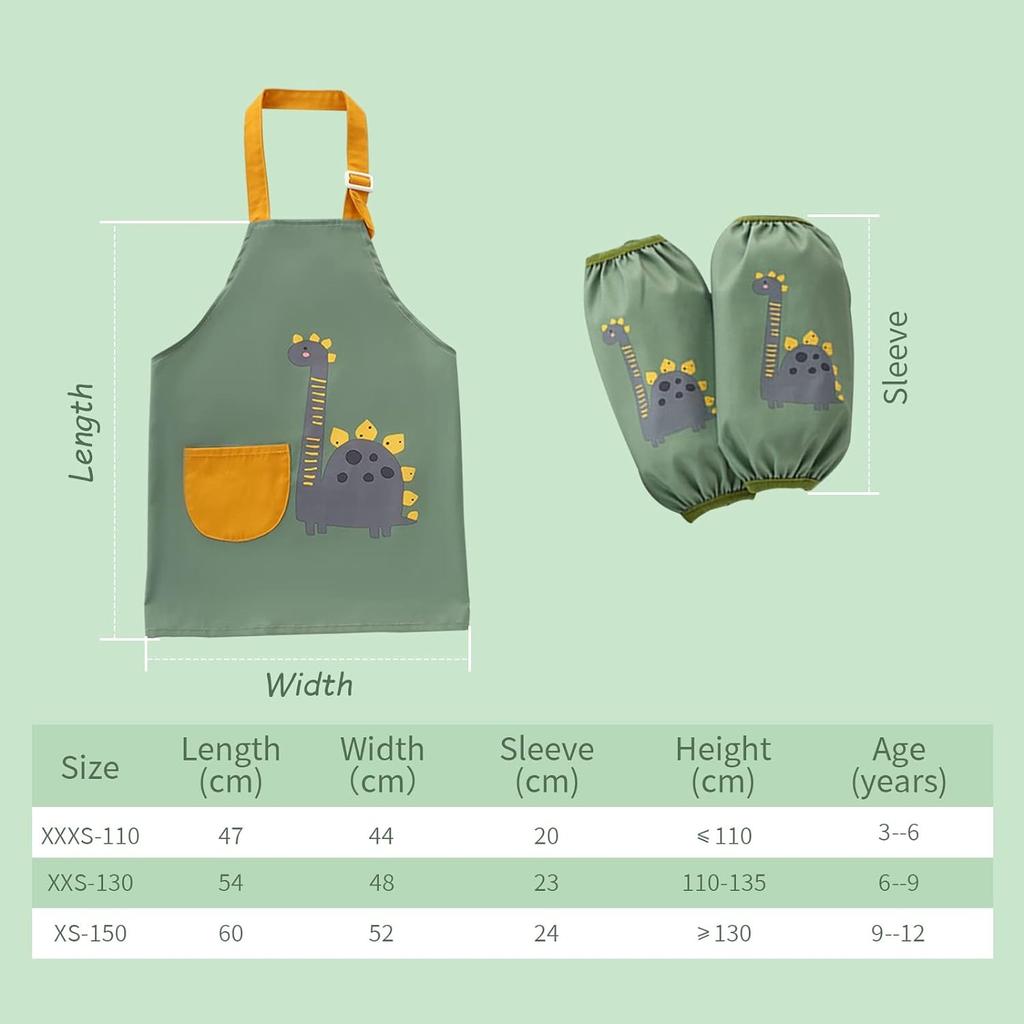 Детские фартуки для девочек и мальчиков, водонепроницаемый кухонный фартук для детей с карманами, регулируемый ремень для детей, приготовление пищи, выпечка, рисование, садоводство