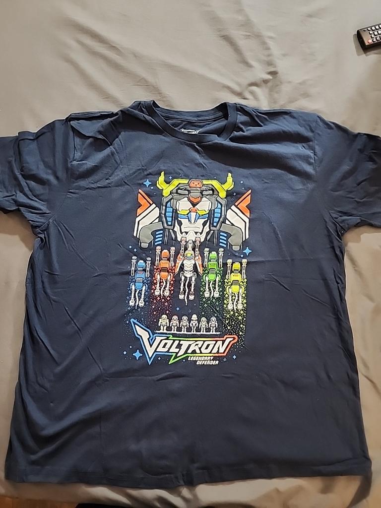 Voltron Legendary Defender Blue Graphic T Shirt Size 2XL Unisex T-Shirt