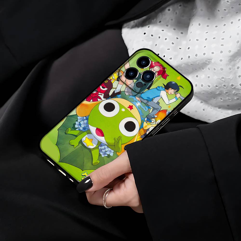Забавный мультяшный чехол для телефона с лягушонком Keroro Gunsou для iPhone 17 15 Pro Max 14 Pro 12 11 13 Mini X XR XS 16 Plus SE Задняя крышка