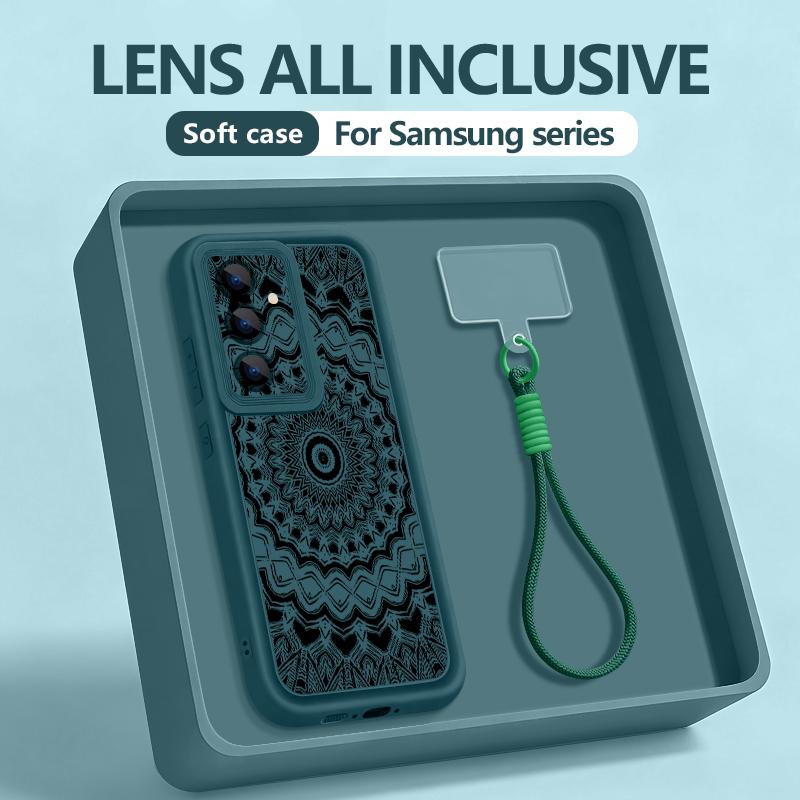 Чехол-ремешок на запястье для Samsung Galaxy S26 S24 S25 Ultra S23 S25 FE A57 A17 A37 A56 A16 A55 A54 A15 A25 Чехол с винтажными узорами