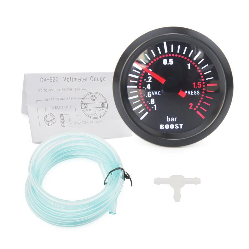 2 "52 мм дымовая линза, датчик наддува, температура воды, температура масла, давление масла, вольтметр, тахометр, автомобильный манометр