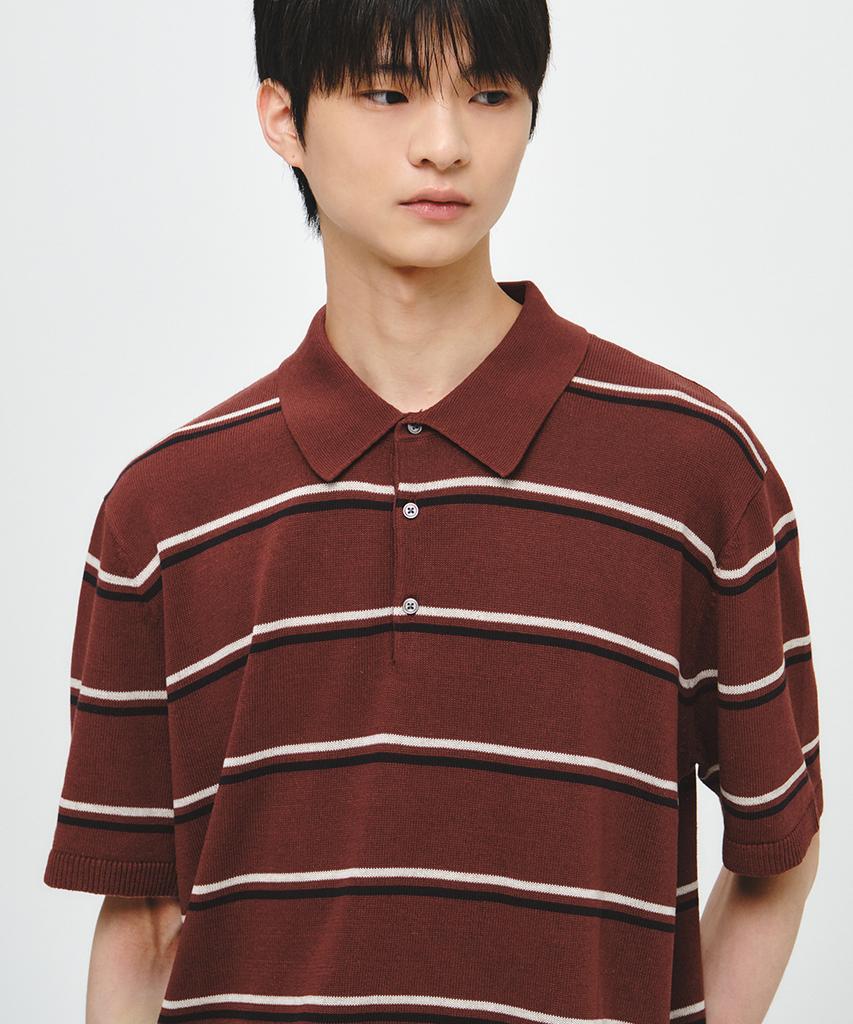 INTEMPOMOOD Air Stripe Collar Knit: 2 Colors