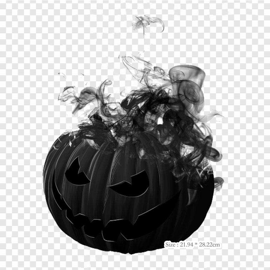 Halloween Psd Jack O' Lantern Halloween Iron On Heat Transfer Printing Vinyl Patches Sticker for Clothes DIY Appliques Washable Patches