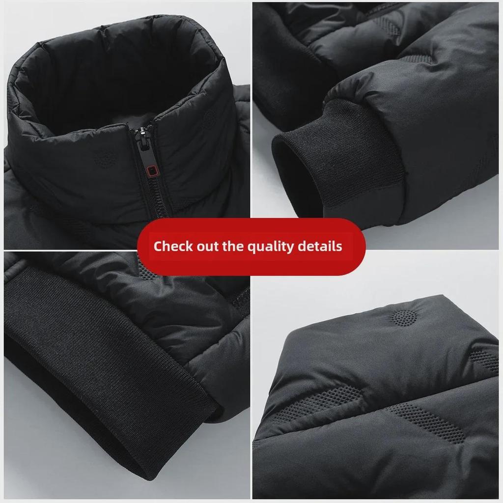 Мужское ветрозащитное хлопковое пальто большого размера (М-8XL) - Повседневный воротник-стойка для отдыха на природе, устойчив к холоду осенью и зимой.