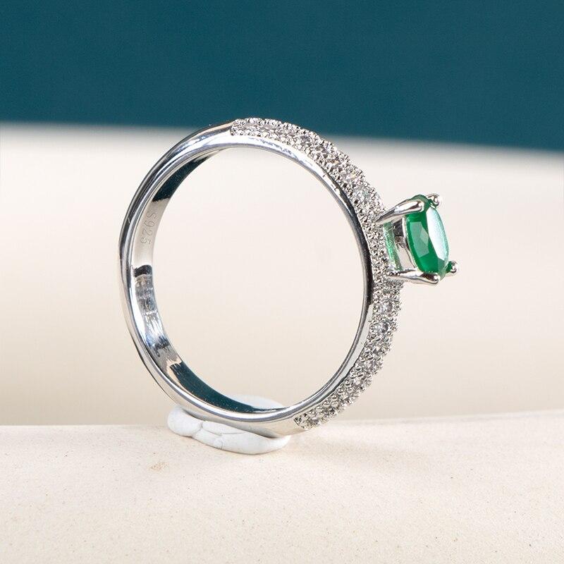 BELLA BOX Factory Wholesale Retro Female Ring Band Classic Oval Cubic Zircon Prong Setting Wedding Finger Ring For Women Gift