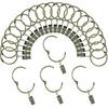 Curtain Rings with Clips 1 Inch Interior Diameter Openable 24 Pack Rustproof Metal Hangers Ring Decorative Drapery Vintage Black TXZWJZ