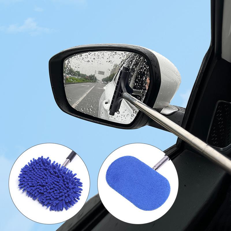 Car wash Chenier retractable small mop multi-function window cleaner rearview mirror cleaner compact portable wiper