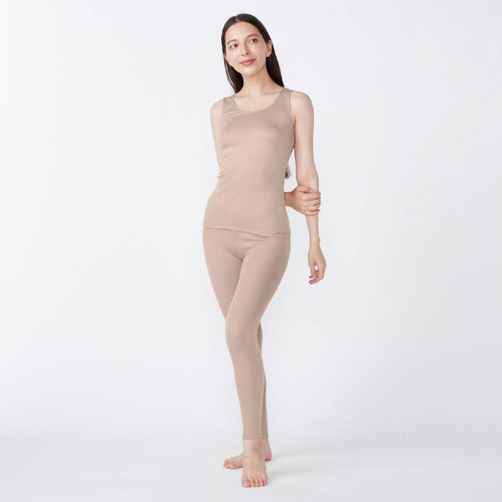 Mizuno Дышащий термопремиум горячий внутренний танк-топ средней толщины для повседневного использования, женский, материал, использование, C2JAC824, серо-бежевый, теплогенерирующий